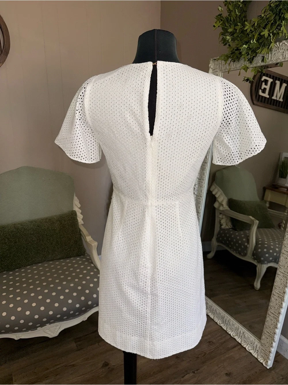 J. Crew • Cotton Eyelet Lace Mini Dress - Picture 4 of 16